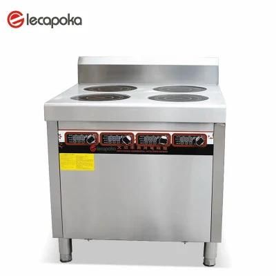220V 3kw 4 Burners Stainless Electrical Freestanding Commercial Kitchen Cooking Equipment ...