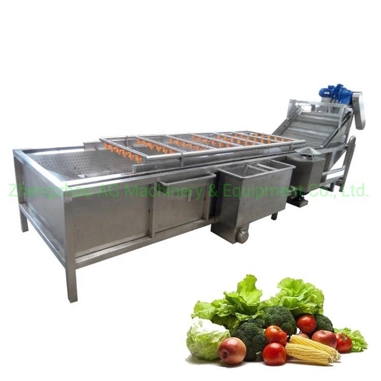 Water Spray Vegetable Cleaning Machine Automatic Bubble Washer Cleaner