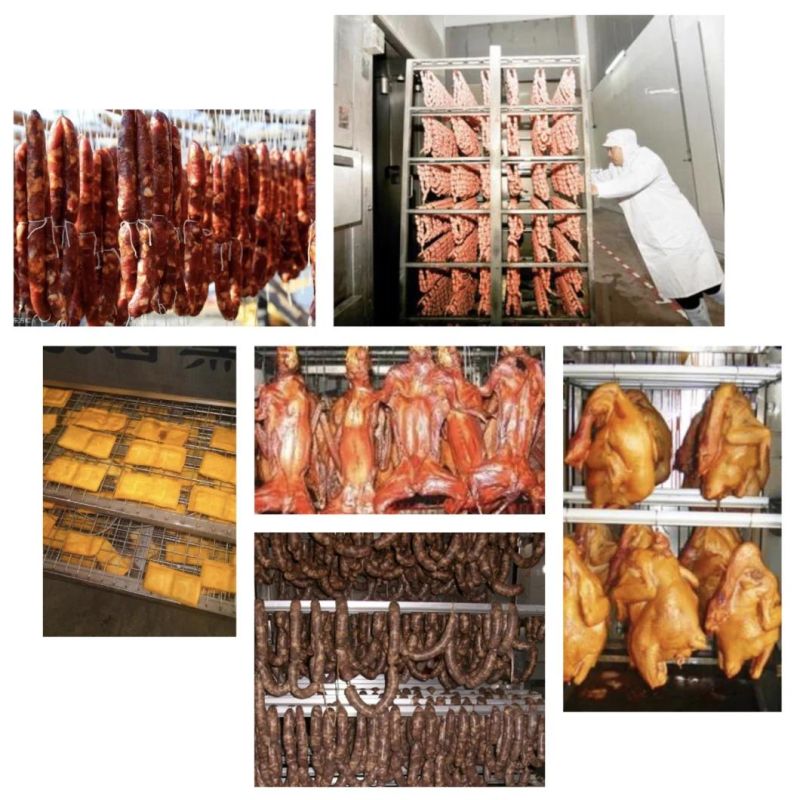 Manufacturer 500kg Capacity Meat Dry Aging Sausage Hot Fish Smoker Equipment Electric Smokehouse
