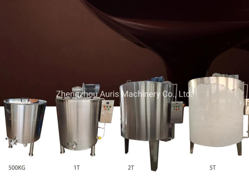 Stainless Steel 100L to 2000L Chocolate Storge Tank Chocolate Holding Machine for Heating Melting Mixing Liquor