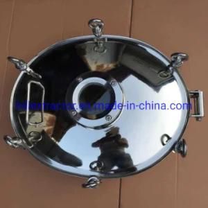 Stainless Steel 304 Pressure Circular Type Manhole Center with Sight Glass