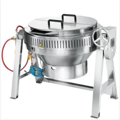 Factory Direct Sale Stainless Steel Tilting Industrial Gas Heating Jacketed Kettle