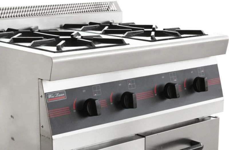 Commercial 2 Burner Gas Range with Cabinet Gas Cooker Stove