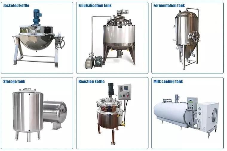 Stainless Steel Dairy Beverage Juice Heating Fermentation Mixing Blending Tank