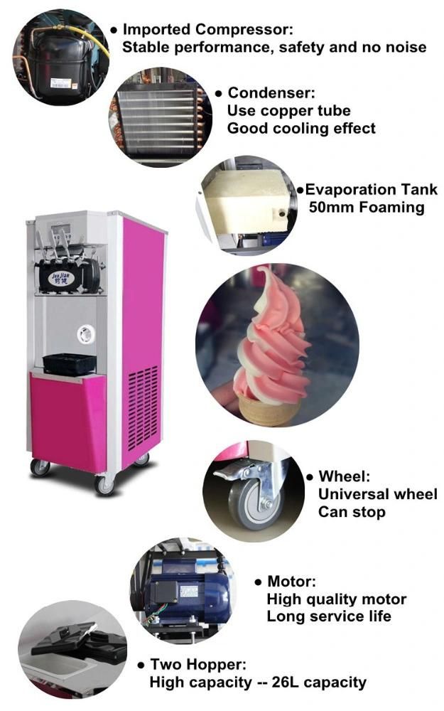 High Quality Factory Supply Soft Serve Gelato Ice Cream Maker Ice Cream Machine