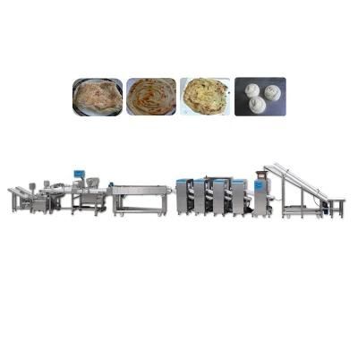 Automatic Paratha Production Line Machine Including Dough Ball Line Pressing Filming ...