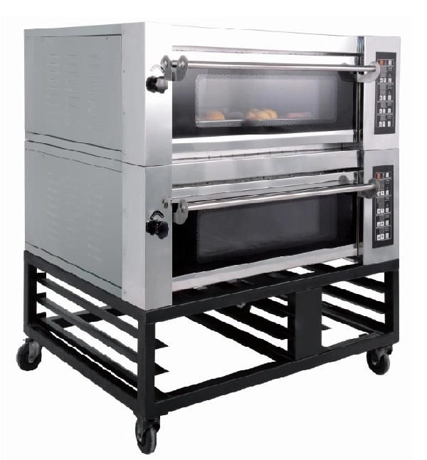 Commercial Bread Cookies 2 Layers 4trays Electric Oven, High Quality Bakery High Temperature Machine Deck Oven