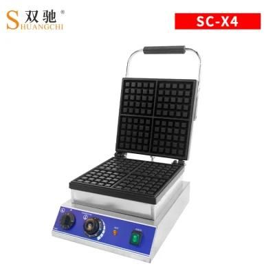 Satinless Steel Square Waffle Baker Machine for Wholesale