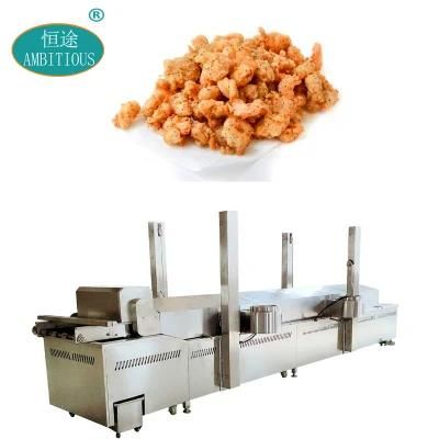 Automatic Continuous Fryer Machinery Conveyor Belt Crayfish Frying Machine