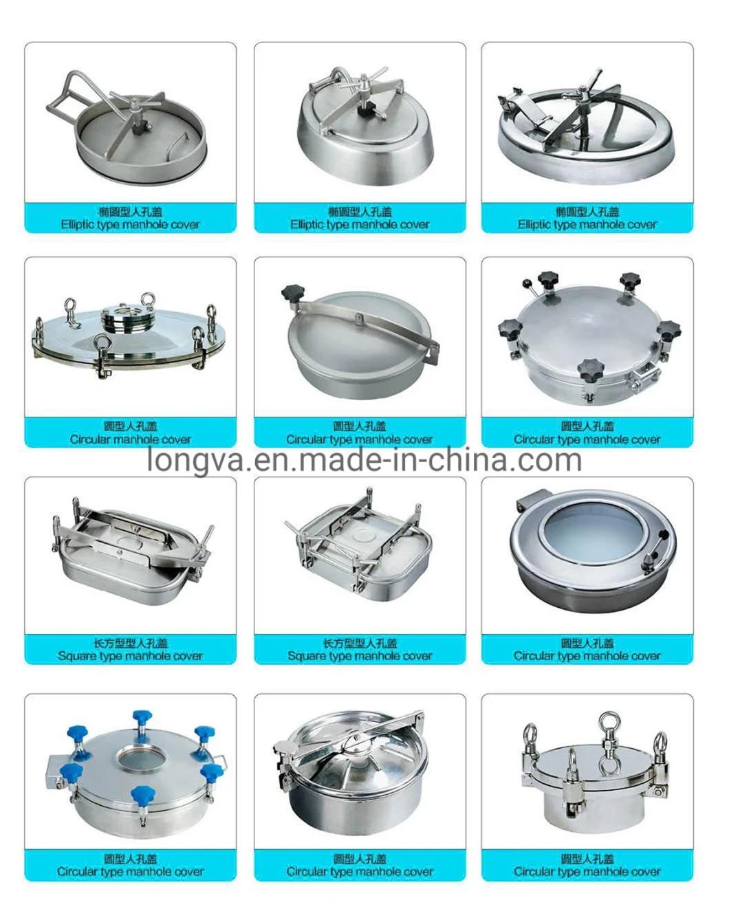 DN400 Round Shape Sanitary Stainless Steel Non-Pressure Tank Manhole Cover