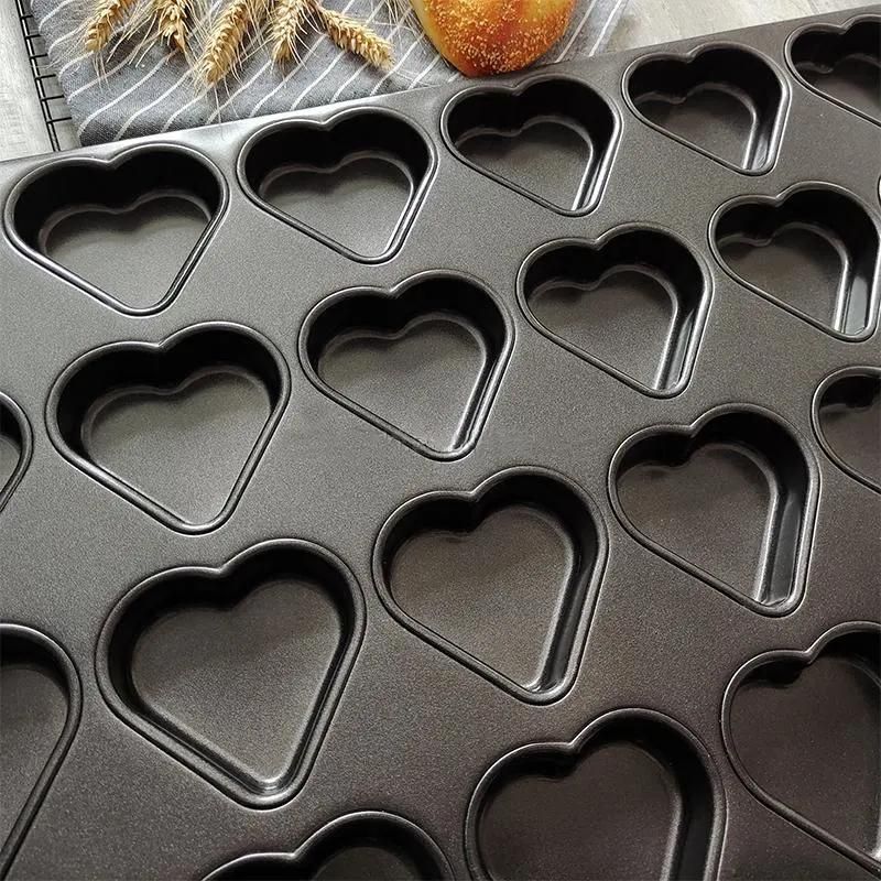 Hot Selling Factory Price 24 Mulit-Link Love Shaped Non Sticke Bakeware Baking Tray/Dish