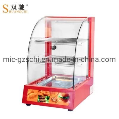 3 Layers Red Warming Showcase Warmer Display Food Heater Commercial Using