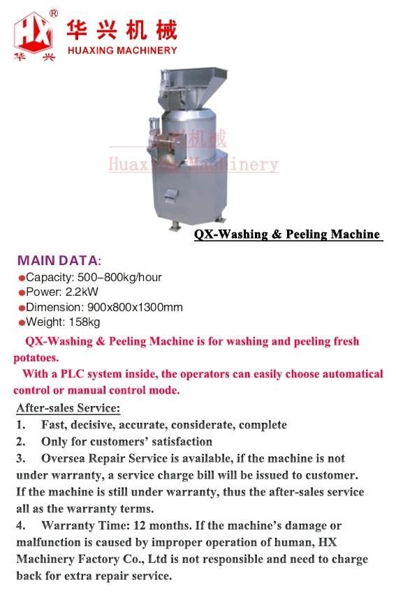 Qx-Washing & Peeling Machine (Potato Chips Production Line 120-150Kg/h)