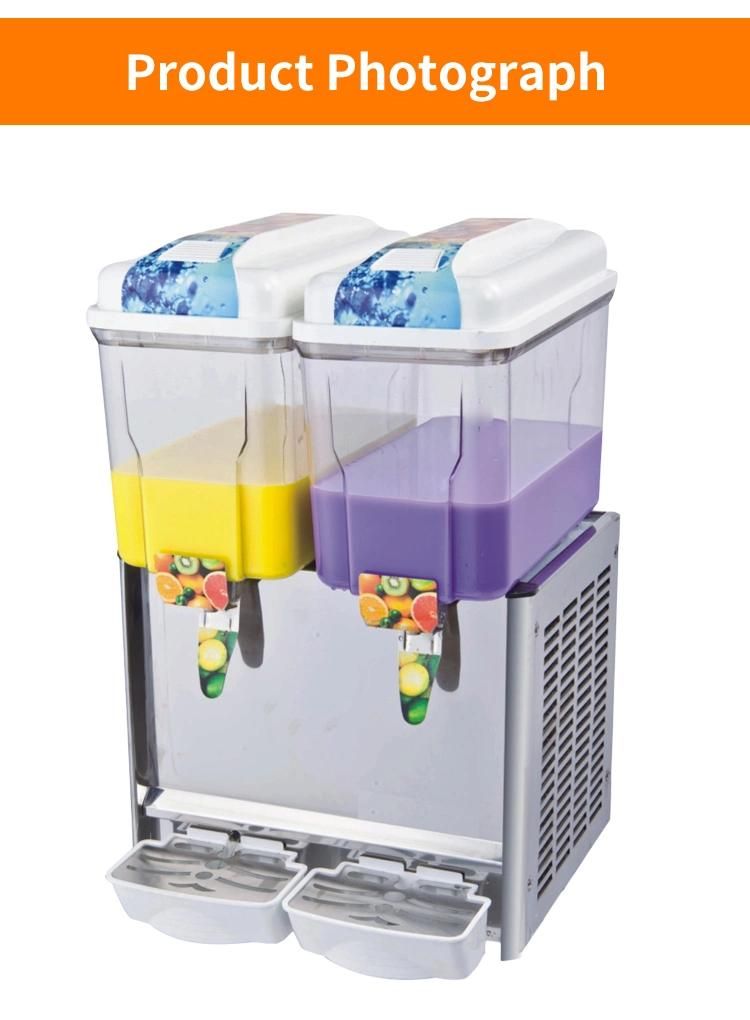 Double Tank Juice Dispenser Stir Heating Funtion Snow Melting Machine Bubble Tea Shop Commercial Using