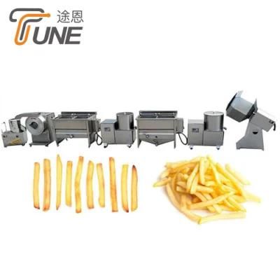 Semi Automatic Small Capacity Potato Frozen French Fries Frying Machine Production Line