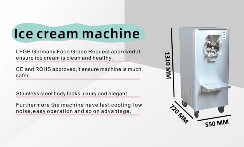 Food Commercial Fried Italian Gelato Hard Soft Serve Frozen Yogurt Ice Cream Making Machine