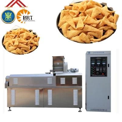 Extruded Corn Chips Snack Slanty Chips Fried Snack Food Machine