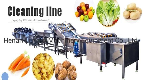 Automatic Vegetable Fruit Processing Line Fruit Vegetable Washing Machine