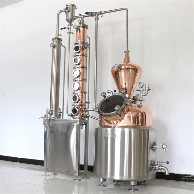 Red Copper Distillation Column Still for Gin Vodka Multi-Spirits Wine