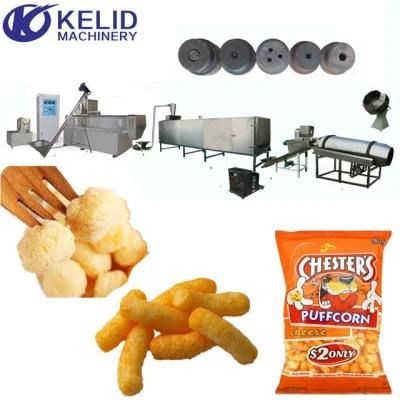 Automatic Cheese Ball Chips Puff Corn Snack Food Twin Screw Extruder