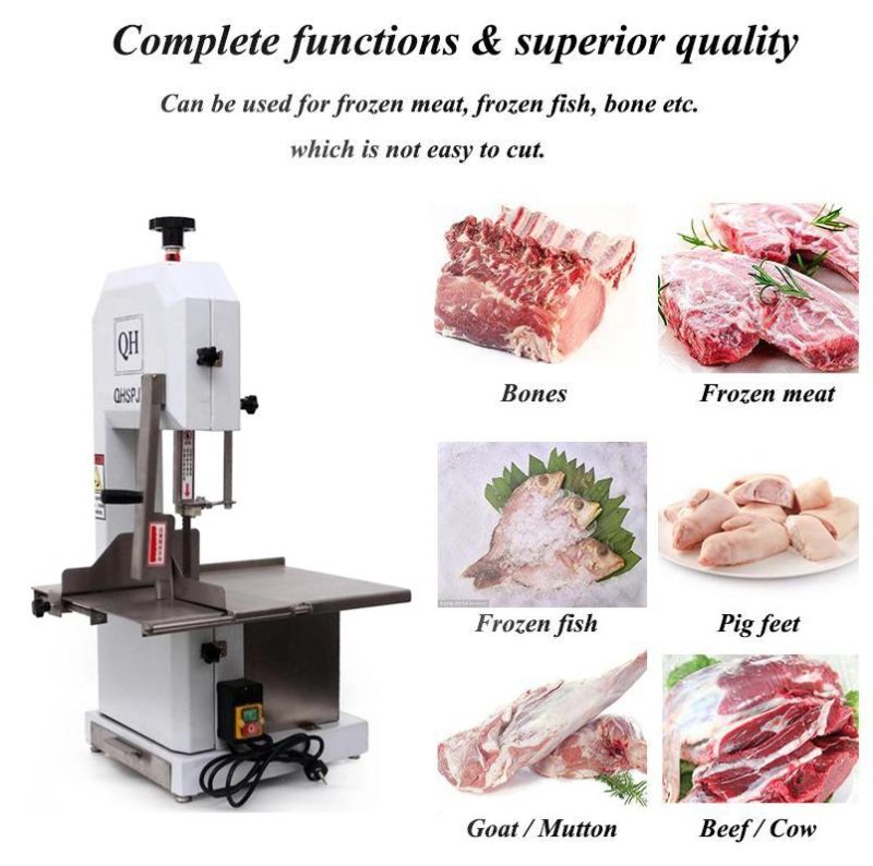 Qh260A 1.1kw Frozen Foods Chopping Machine Heavy Duty Meat Cutting Bone Sawing Machine Factory Price Bone Saw Fish Grinder Blade Machine