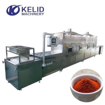 Tunnel Continous Microwave Pepper Chili Spices Powder Drying Machine