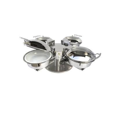 Four Heads Rotate Chafing Dish (Small Round)