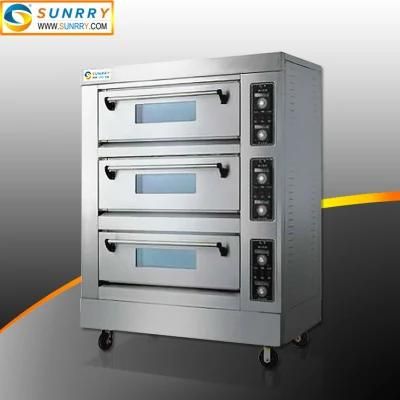 Electric 3 Decks 6 Trays Fast Pizza Oven for Ce
