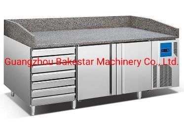 Stainless Steel Marble Counter Chiller Bench Refrigerator Undercounter