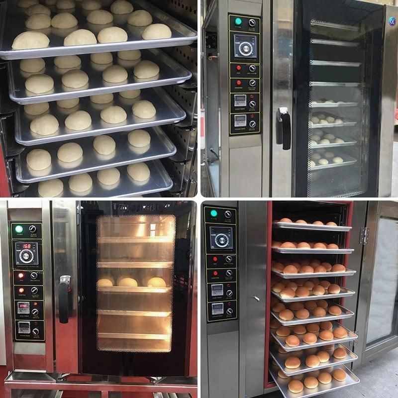 Full Stainless Steel 8-Trays Hot-Air Convection Electric Baking Oven for Bakery Equipment
