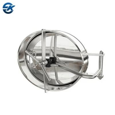 Food Grade SS304 SS316L Stainless Steel Polishing Inward Opening Oval Manway