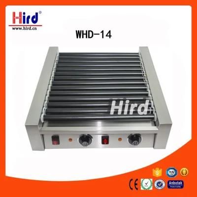 High Efficient Hot Dog Grill Roller with Bun Warmer (WHD-14) BBQ Catering Equipment