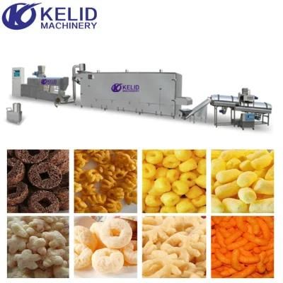 Ce Turnkey Grain Puffed Corn Snacks Food Making Manufacturing Plant