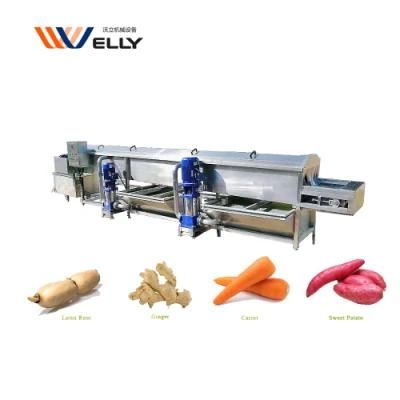 Widely Used Fresh Ginger Spray Washing Machine Dragon Fruit Washing Machine