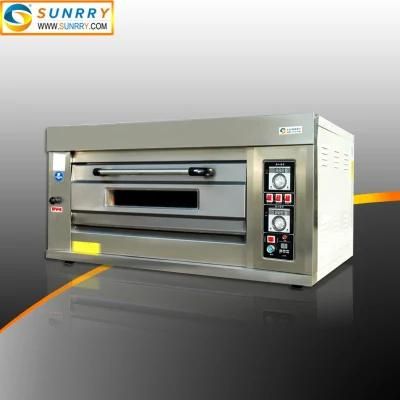 Commercial Gas Deck Oven 1 Layer 2 Trays Gas Pizza Oven with Stone
