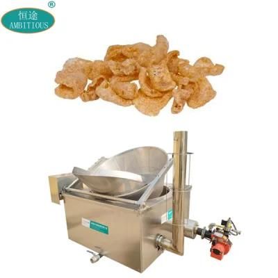 Natural Gas Batch Fryers for Fried Snacks Pork Rinds Frying Machine