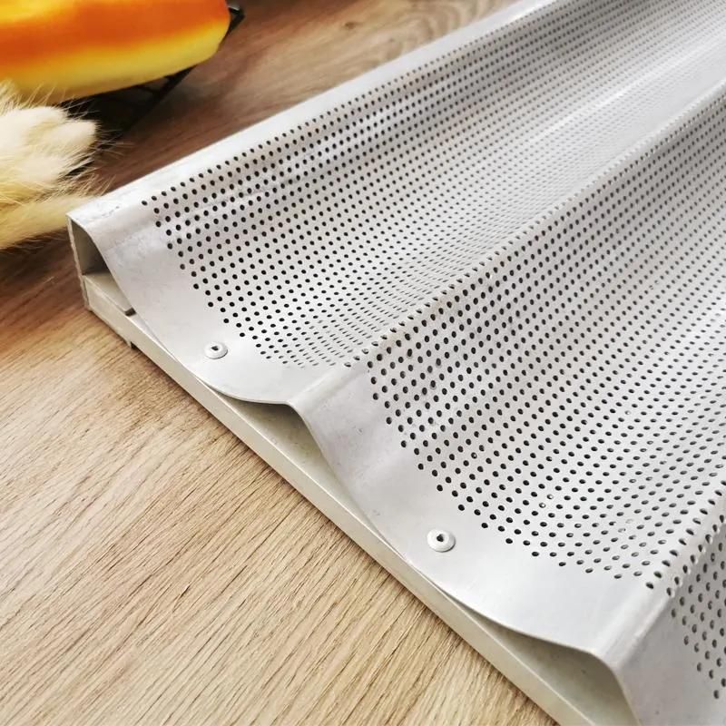 Food Grade Stainless French Bread Baking Tray Baguette Tray