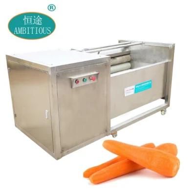 High Speed Line Vegetable Roller Washing Carrot Potato Peeling Machine