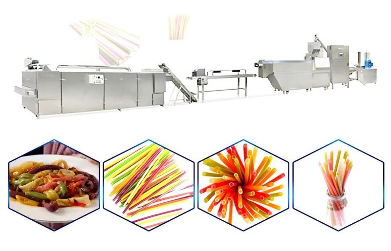 Hot Sale Industrial Food Grade Biodegradable Degradable Rice Tapioca Straw Extruder Production Processing Line Plant Machine