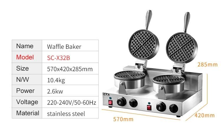 Commercial Electric 1-Plate Waffle Baker Waffle Maker