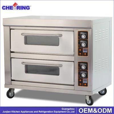 Two Decks Four Trays Bread Electric Baking Oven Commercial Bakery Equipment Prices
