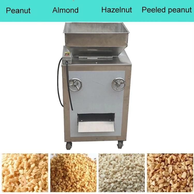 Hazelnut Dicing Walnut Crusher Pistachio Crushing Almonds Cutter Peanut Chopping Cashew Nut Cutting Machine