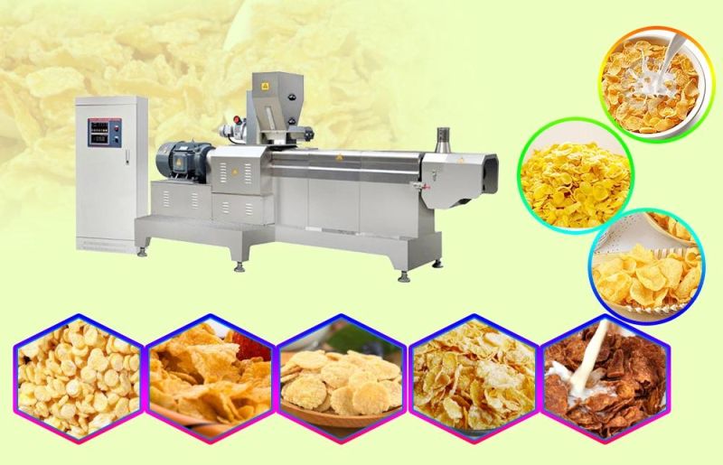 Automatic High Quality Corn Flakes Extruding Production Line Crispy Corn Flakes Processing Line