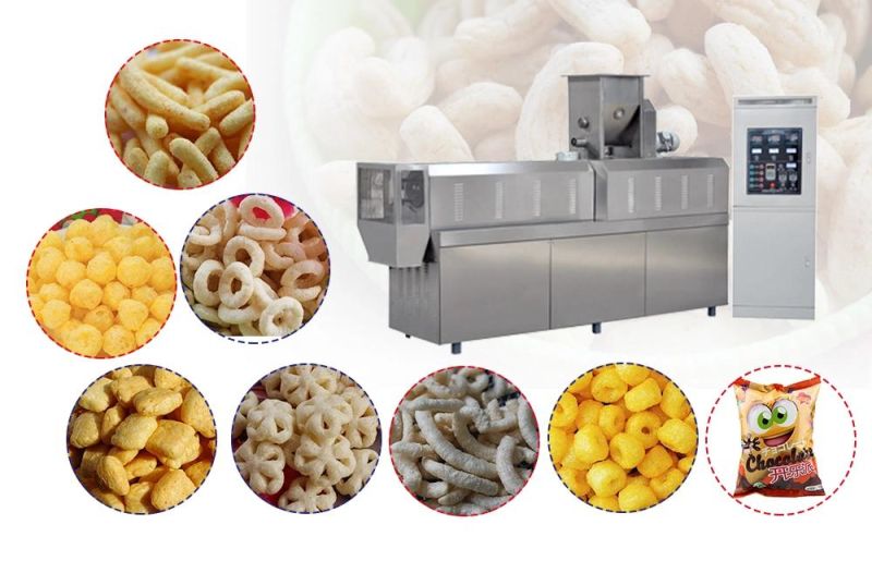 Automatic Fried Bugles Pillow Stick Chips Making Machine Filling Snack Wheat Flour Food Extruder Production Line