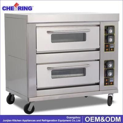 Oven Bakery Gas 2 Decks 4 Trays Baking Bread Cake Bakery Equipment Industrial Oven