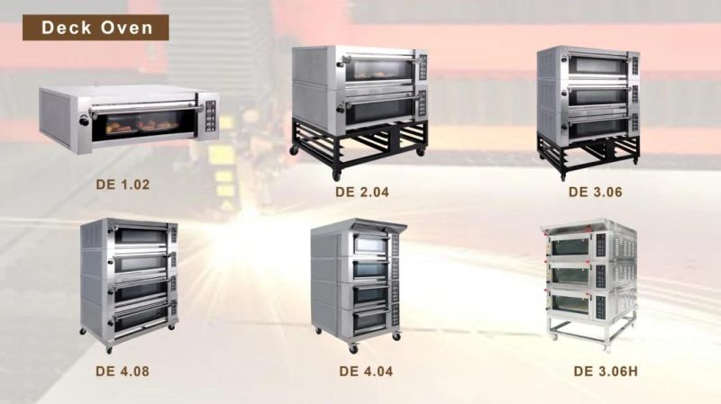 Commecial Bakery Rack Convection Rotary Baking Deek Oven Complete Bakery Production Line Double Layers Bakery Food Oven Equipment