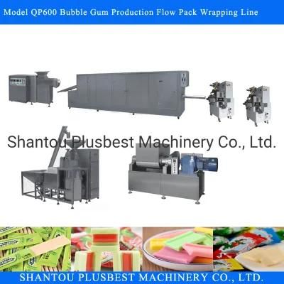 Candy Production Bubble Gum Cut Flow Pack Machine