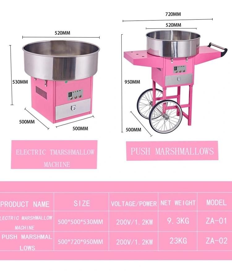 Electric High Efficiency Easy Cleaning 52cm Diameter Cotton Candy Maker Candy Floss Machine