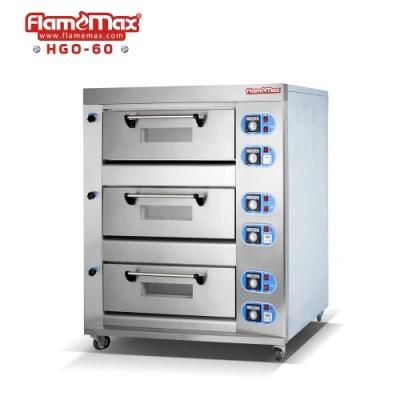 Industrial Gas Baking Oven (3-deck 6-tray) (HGO-60)