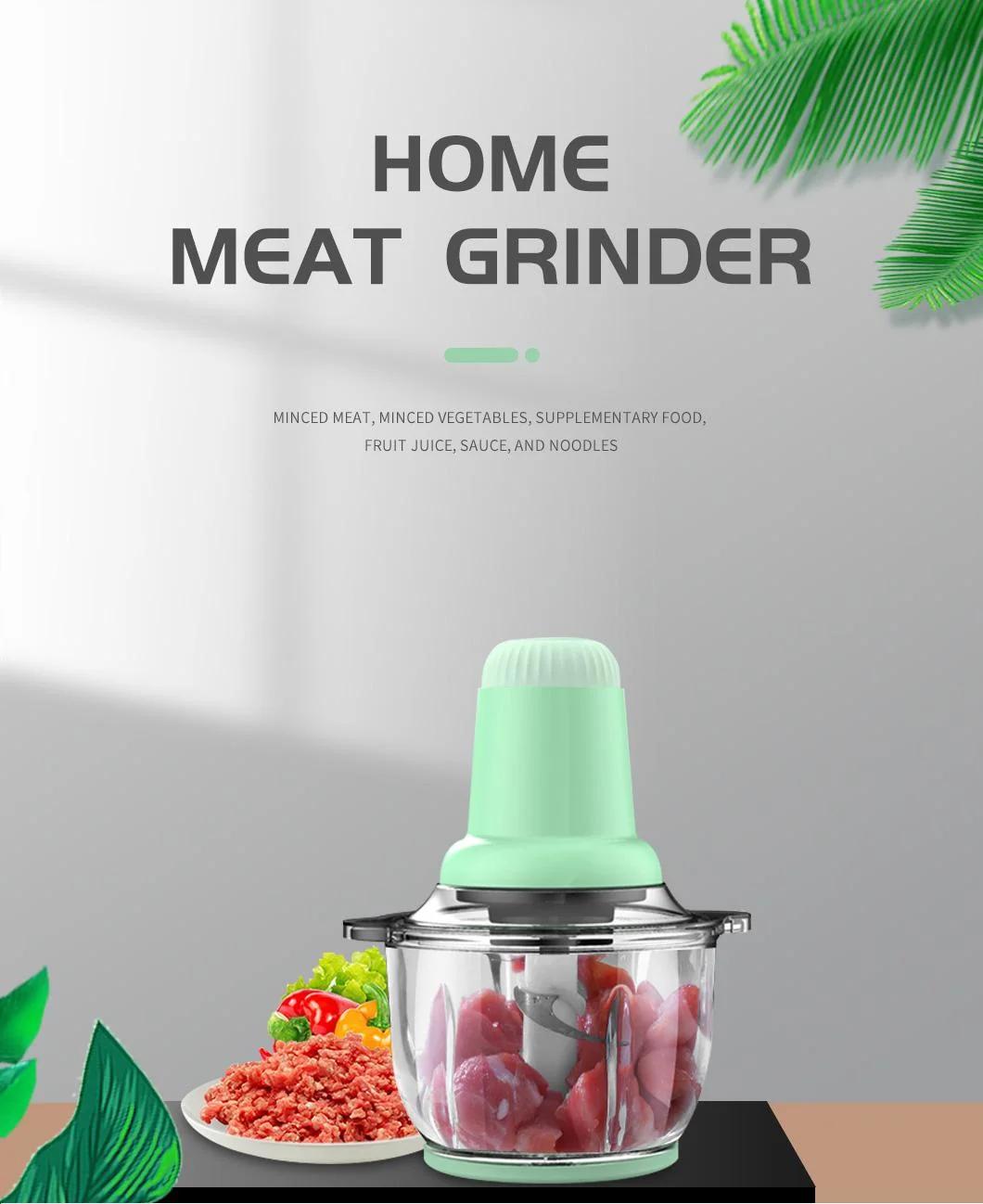 Kitchen Appliance Meat Mixer Grinder Small Low Noise Electric Food Processor Machine Meat Grinder 27000r/ Min Glass Plastic Orange 240V 300W OEM